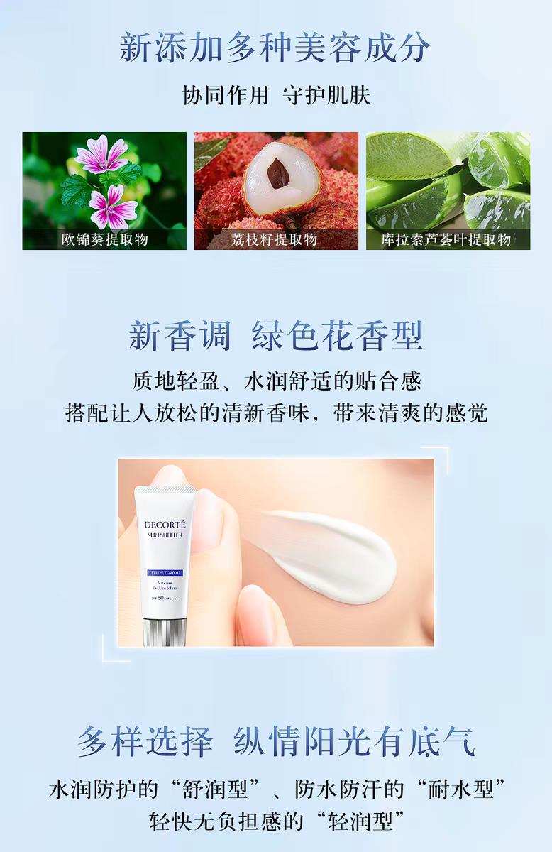 原装进口黛珂多重防晒乳舒润型60g 通勤水润防护妆前spf50详情图4