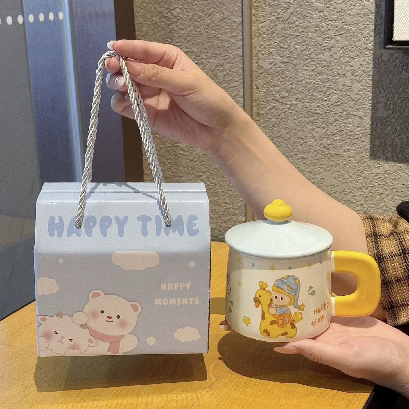 新款星星人网红水杯子大容量情侣陶瓷马克杯生日礼物咖啡杯伴手礼陶瓷马克杯详情图5