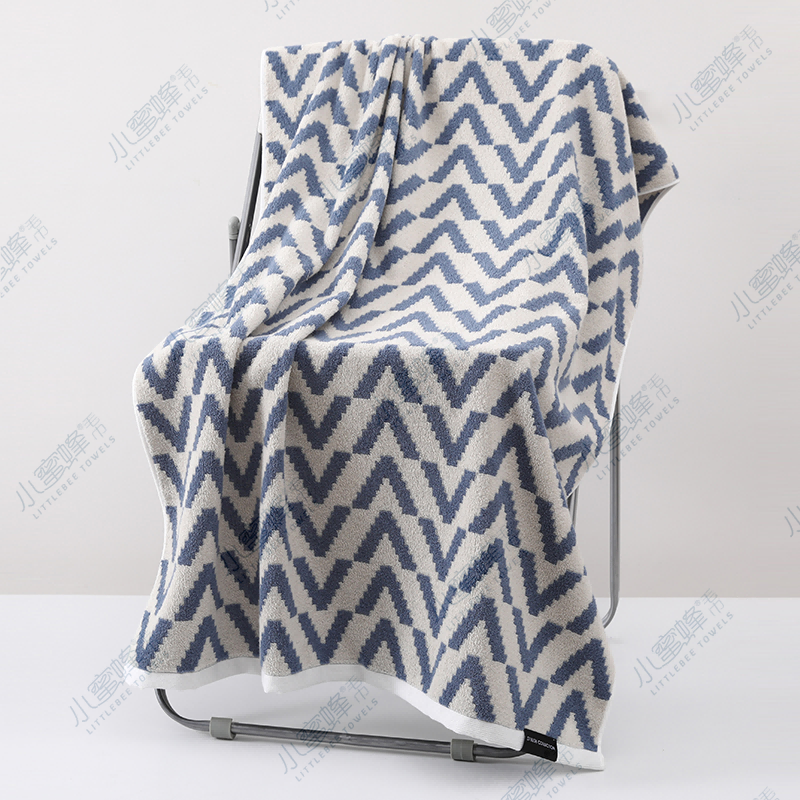 Class A 21-count combed cotton super soft yarn all-cotton super absorbent super soft jacquard bath towel, item number :003 Item Picture