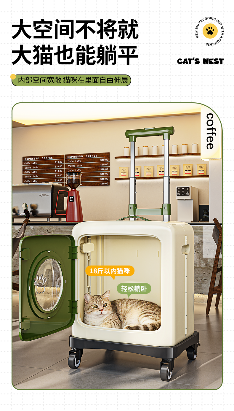 宠物双肩包宠物出行箱猫别墅猫咪用品大容量便携透气详情2
