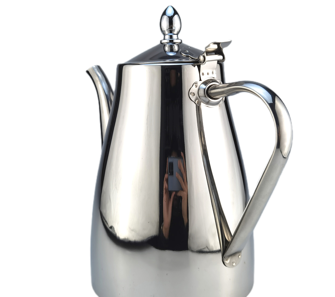 201不锈钢水壶、鸣音壶冷水壶咖啡壶烧水壶 圆形长嘴可带滤网详情2