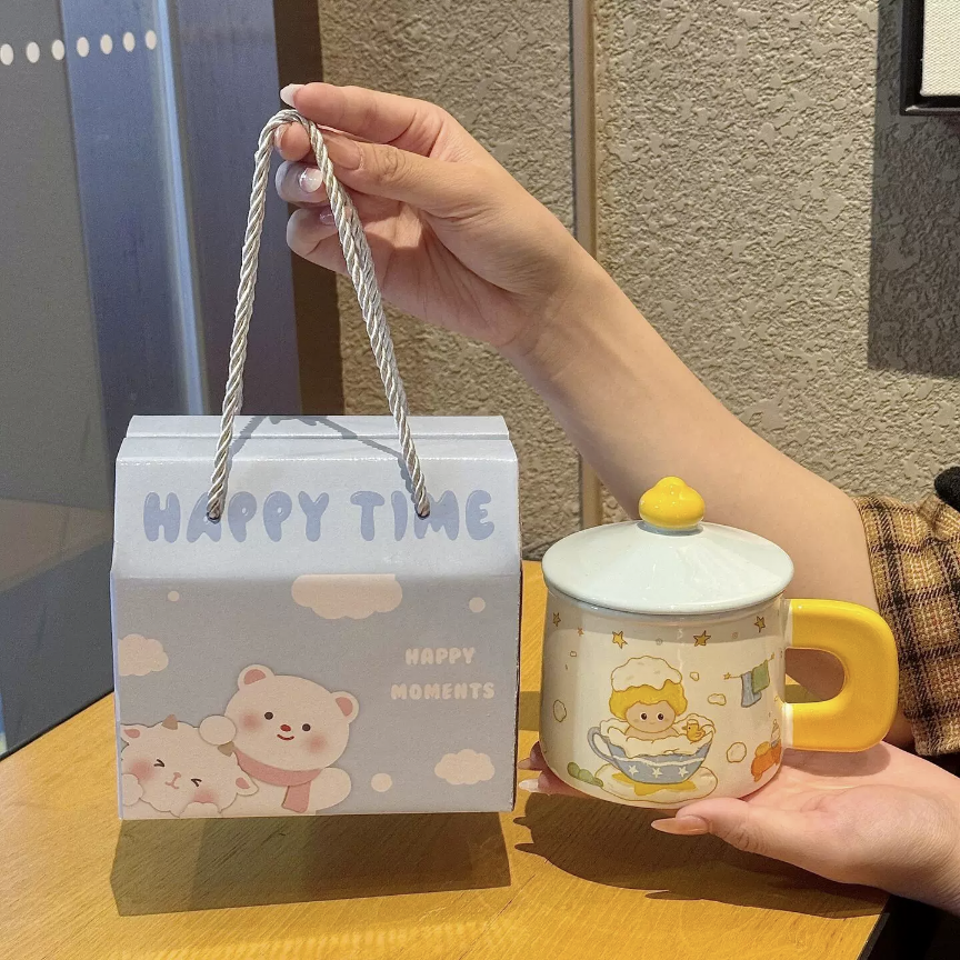新款星星人网红水杯子大容量情侣陶瓷马克杯生日礼物咖啡杯伴手礼陶瓷马克杯详情图4