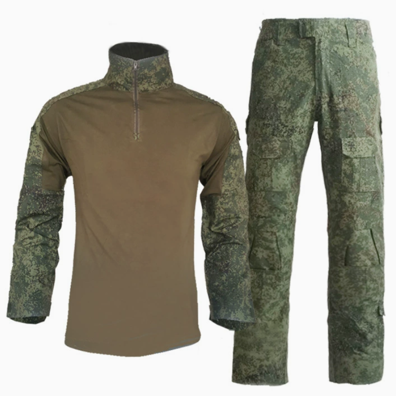 Outdoor waterproof men's frog suit long-sleeved sports training wear-resistant and windproof frog suit CP camouflage tactical warm suit long-sleeved set Item Picture
