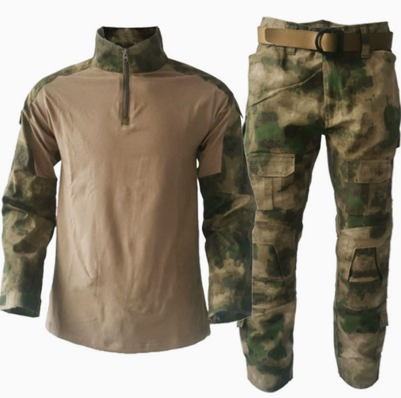 Outdoor waterproof men's frog suit long-sleeved sports training wear-resistant and windproof frog suit CP camouflage tactical warm suit long-sleeved set Specification image