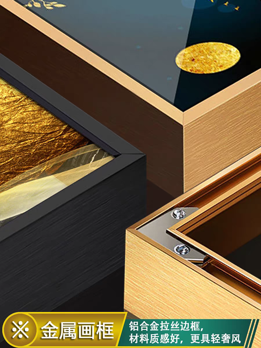 Home decoration decorative paintings, wall paintings, craft paintings, living room and bedroom decorative paintings, crystal porcelain paintings, LED entrance paintings with lights, large diamond carving paintings, factory direct sales, big discounts, customizable styles and sizes, aluminum alloy frames, gold and black styles available detail image 9