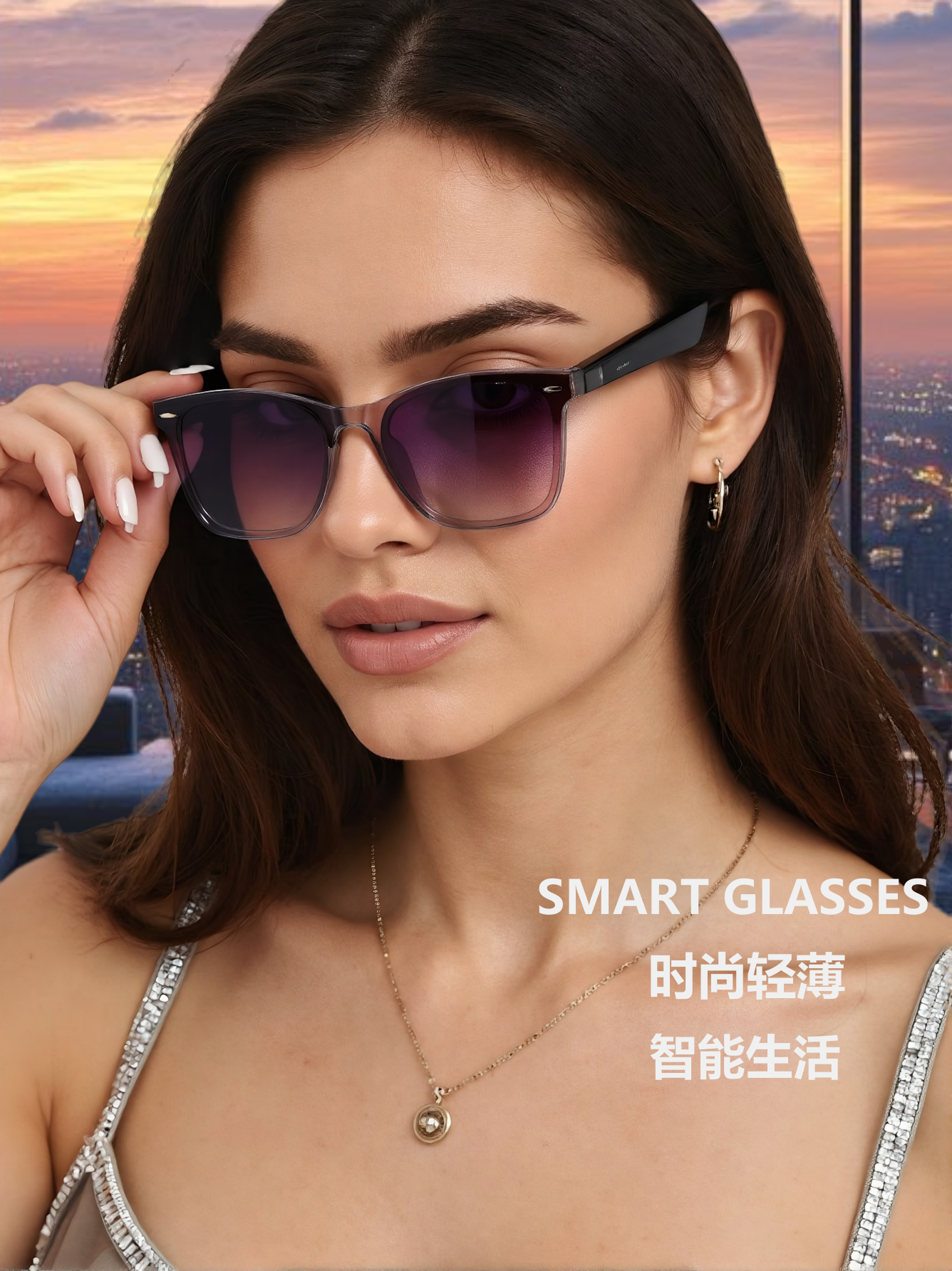 Smart glasses GM7-A2 for listening to music, translating, answering and making calls details Picture