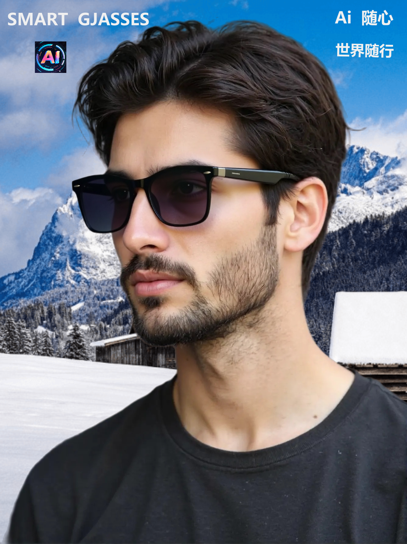 Smart glasses GM7-A1 for listening to music, making and receiving calls, and taking photos details Picture