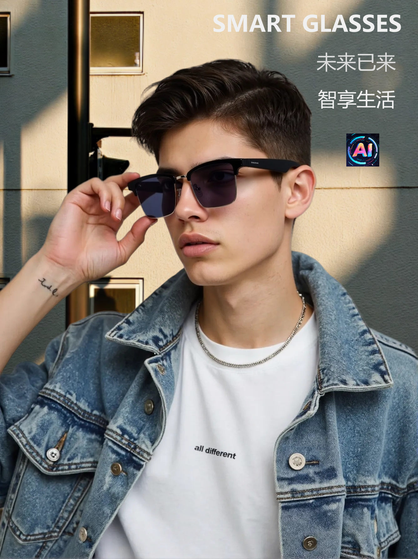 Smart glasses GM7-A2 for listening to music, translating, answering and making calls Application Scenario