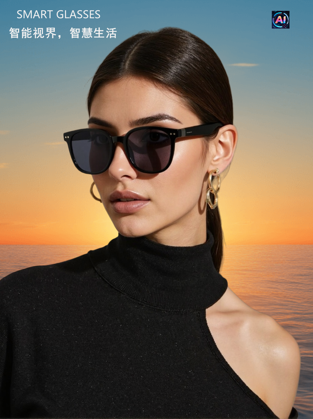 Smart glasses GM7-A1 for listening to music, making and receiving calls, and taking photos Application Scenario