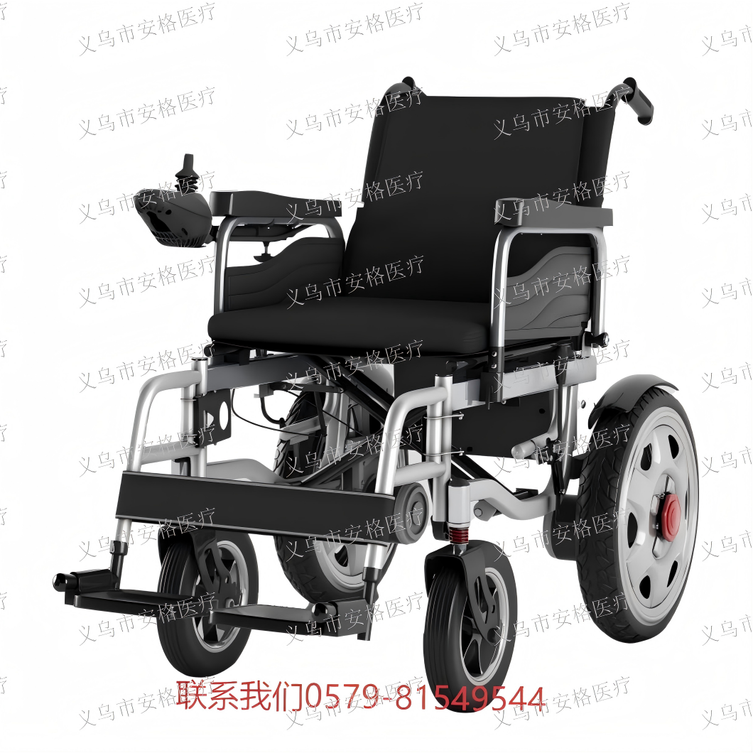 Electric wheelchair, electric mobility scooter, elderly wheelchair, manual and electric dual-purpose, anti-tipping wheelchair for going uphill full figure