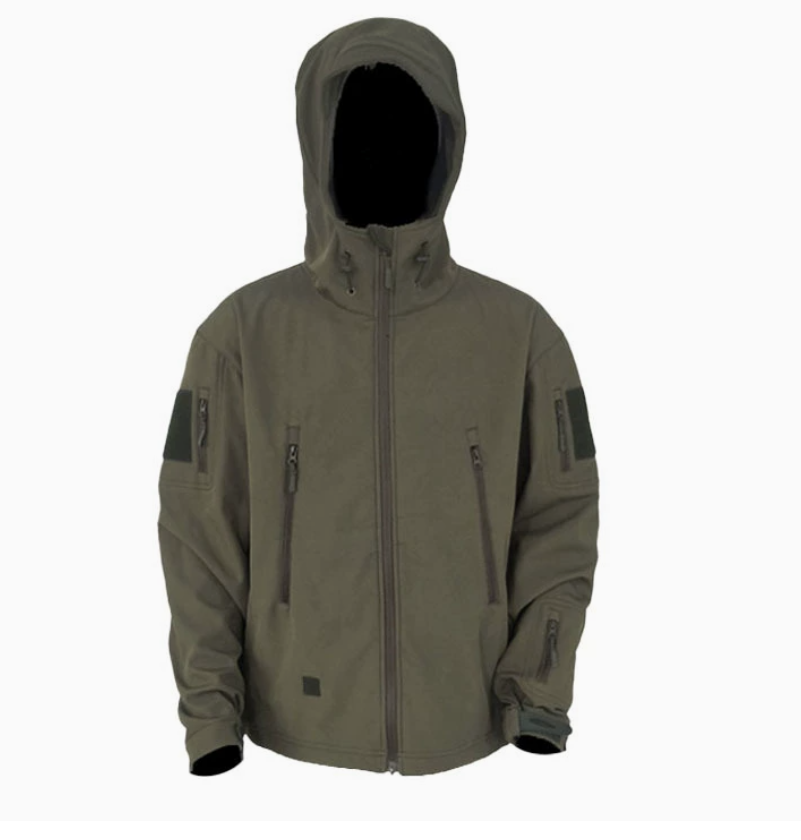 新款全棉作训服户外迷彩服鲨鱼皮冲锋衣防水防风耐磨作训服连帽上衣