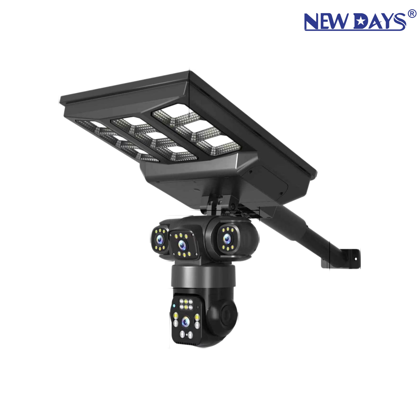 NEWDAYS brand's new cross-border smart solar street lamp surveillance camera, energy-saving and high-brightness security for outdoor courtyards, motion detection alarm