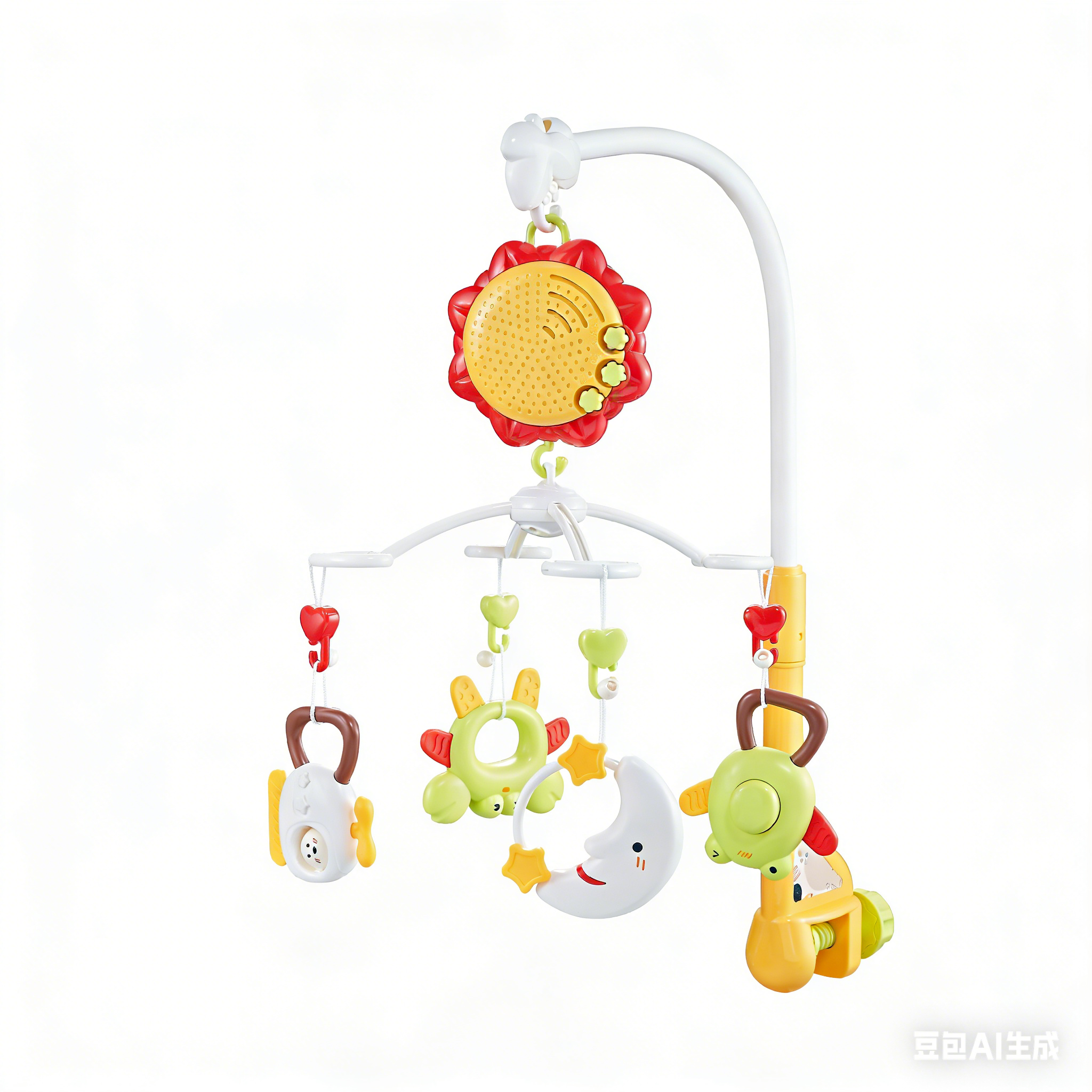 优乐恩8586婴儿床铃 0-1 岁 向日葵音乐旋转床铃 新生儿安抚哄睡玩具