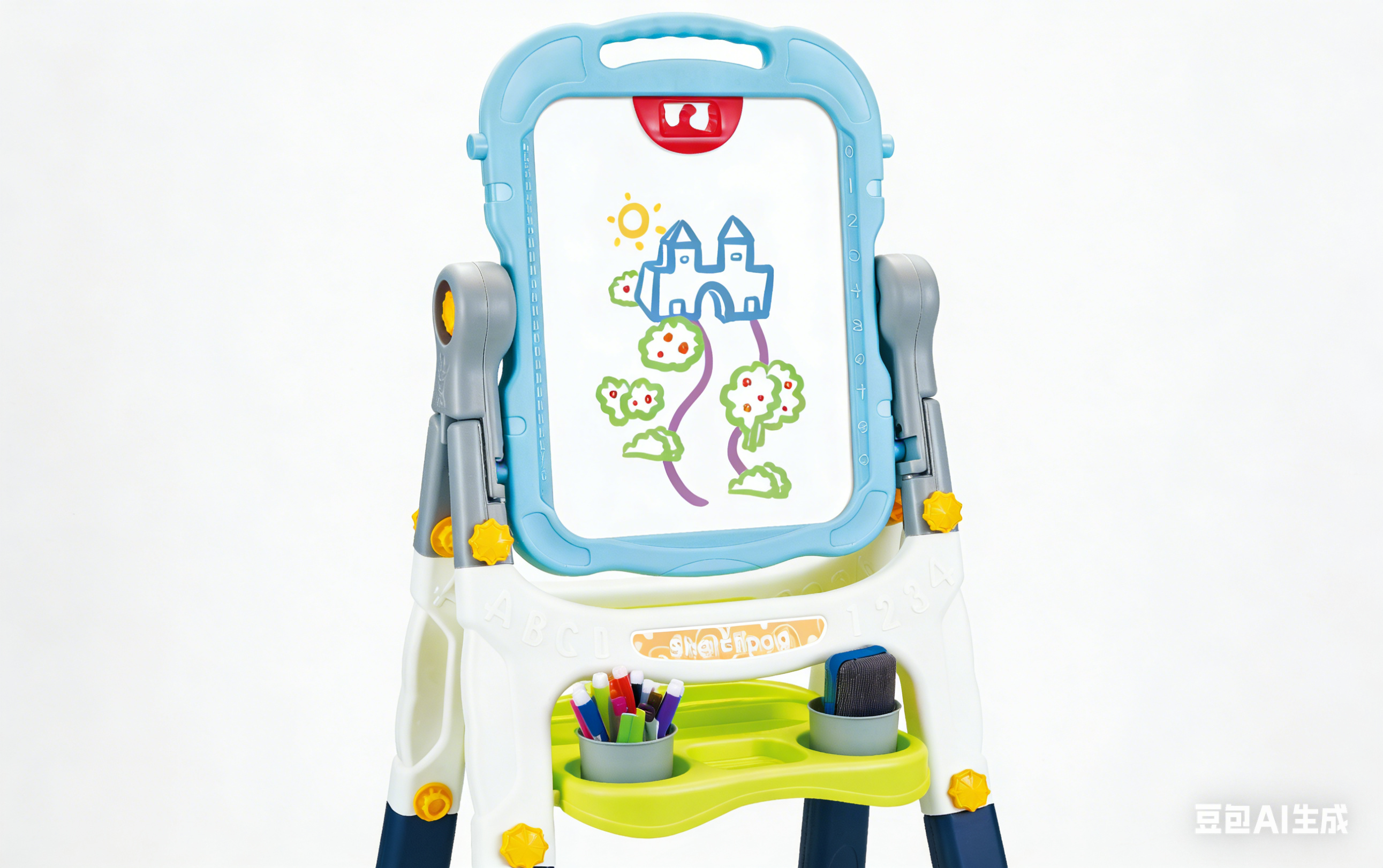 Youleen 2905 Multi-functional children's double-sided drawing Board, children's drawing board, erasable and writable drawing board, 12-color pen set, waterproof and shockproof, early education and intelligence toy