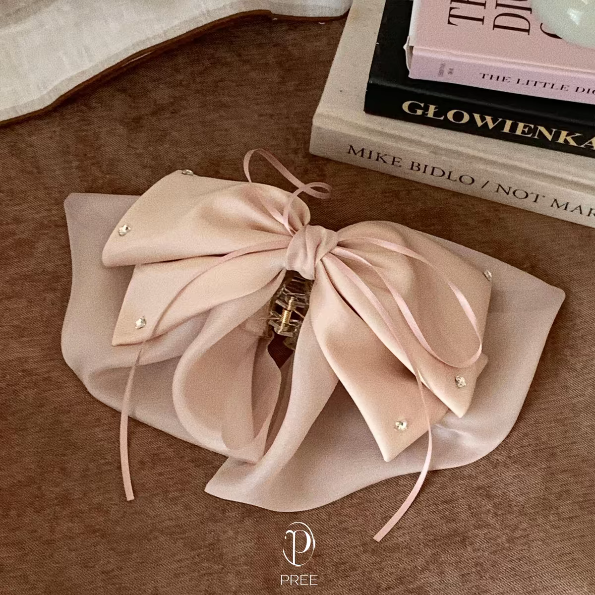 Hairpin accessories, fashionable headwear, cute hair accessories, trendy women's hairpins, spring new Korean style, gentle and elegant, thousand gold style bow ponytail scratch-off, 2025 new elegant hairpin, women's back head detail image 3