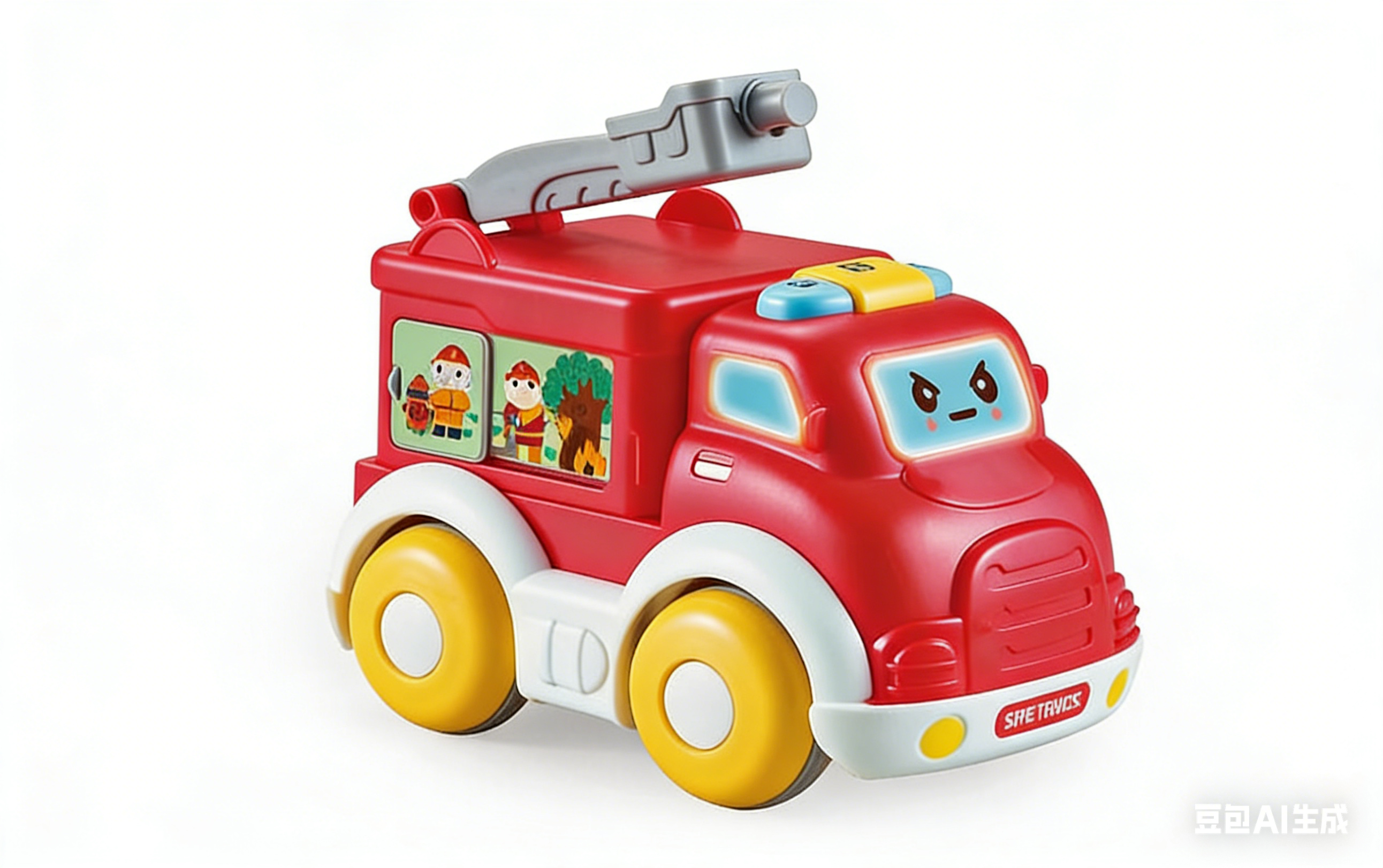 Youleen 6339 Urban Traffic Fire Truck, Red fire truck toy model, children's educational building blocks, Boys' gift