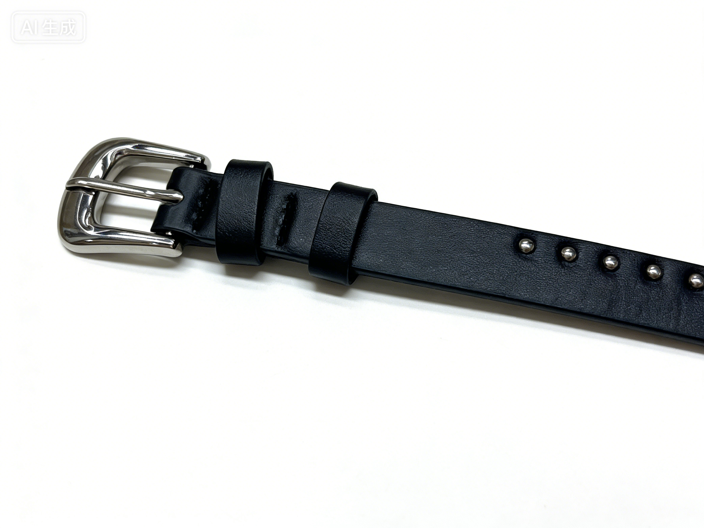 Riveted Western-style belt, simple pin buckle women's claw nail cross-border rock personality niche best-selling women's belt Specification drawing