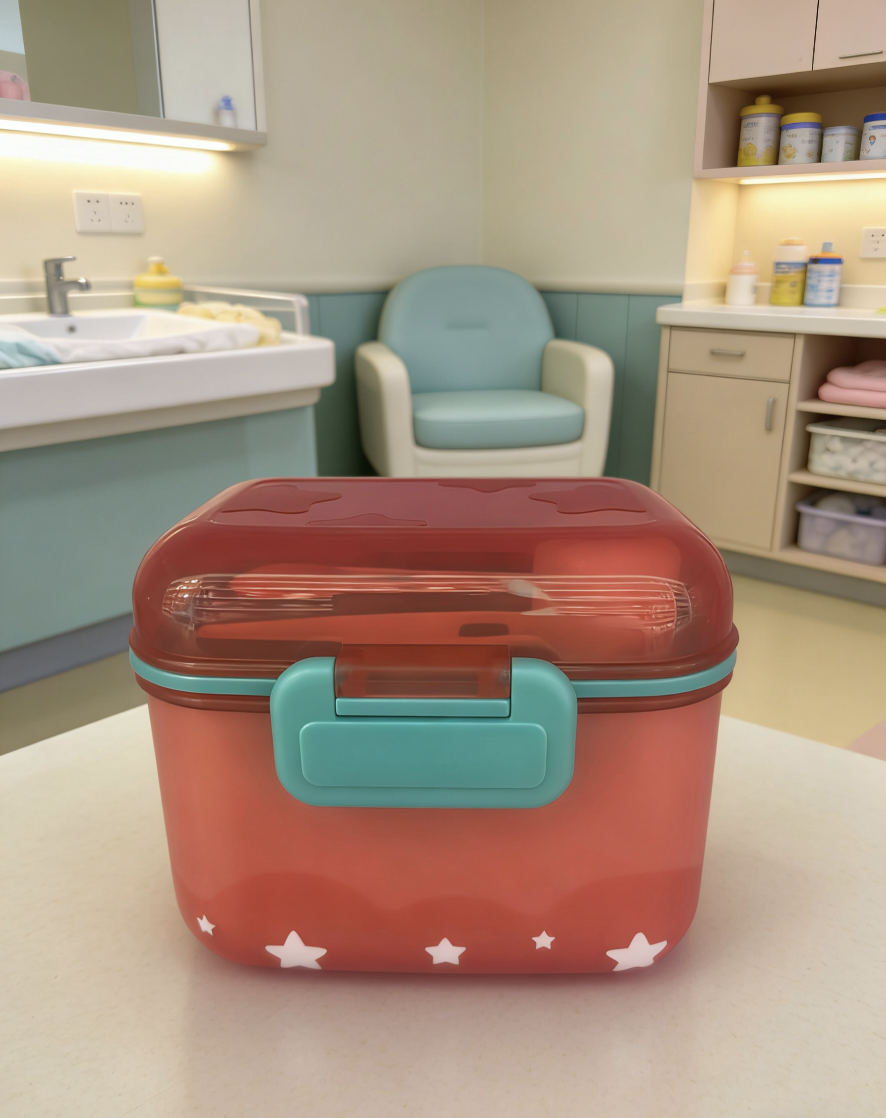 Baby and maternal products milk powder storage box, moisture-proof and sealed milk powder box, 360ml, 180g, with handle, safe, non-toxic and odorless detail image 5