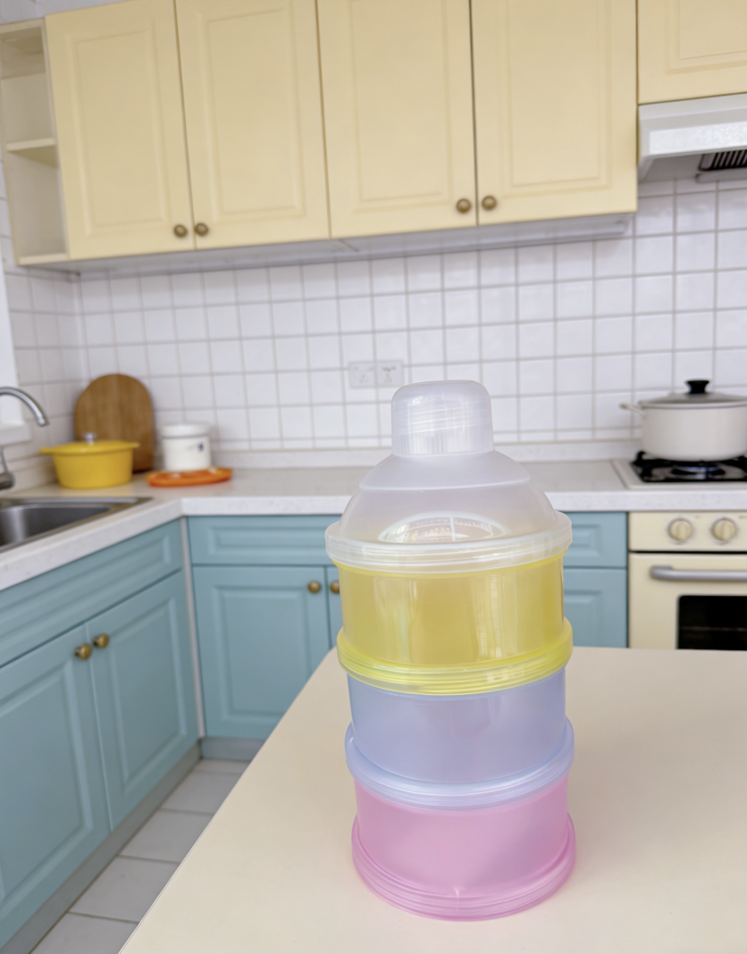 Baby and maternal milk powder stratified box, storage box, storage box, milk powder box, precise breastfeeding and feeding, portable for going out detail image 5