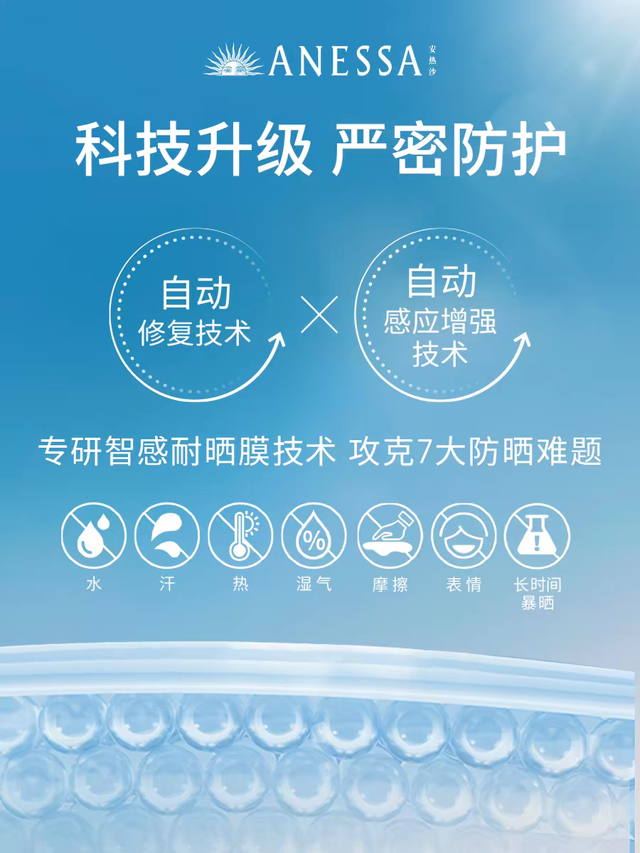 【 Bestseller Little Golden Bottle 】 Anessa Smart Double Protection Sunscreen Lotion 60ml, Lightweight, Waterproof, sweat-resistant, Sun-Resistant for both men and women Specification image
