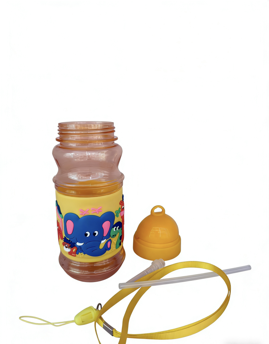 Children, toddlers, students, carrying water cups, water bottles, suction cups, straw cups, 400ml, cartoon three-dimensional detail image 8