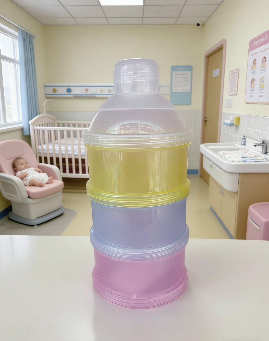 Baby and maternal milk powder stratified box, storage box, storage box, milk powder box, precise breastfeeding and feeding, portable for going out Item Picture
