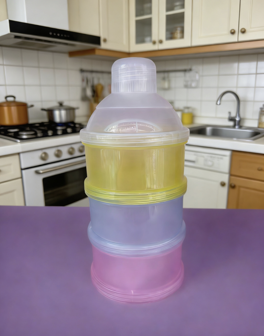 Baby and maternal milk powder stratified box, storage box, storage box, milk powder box, precise breastfeeding and feeding, portable for going out Specification image