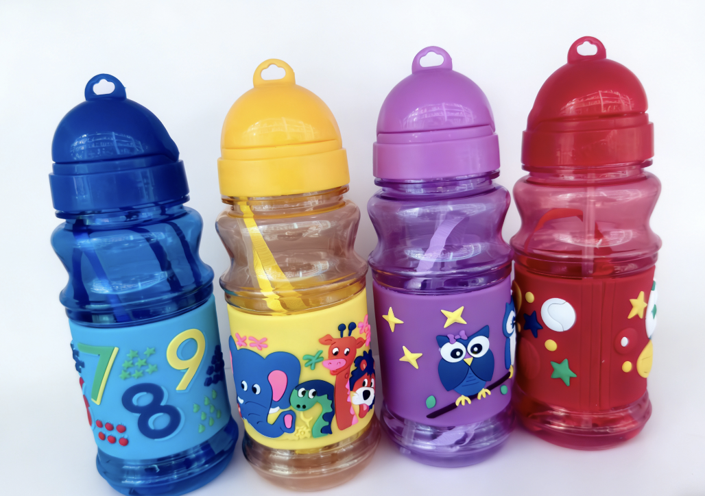 Children, toddlers, students, carrying water cups, water bottles, suction cups, straw cups, 400ml, cartoon three-dimensional detail image 7