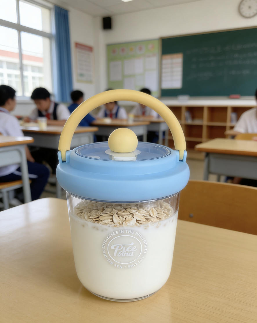 日用百货餐具其他餐饮用品早餐杯牛奶杯果汁杯便携餐具AS透明款600ml细节图