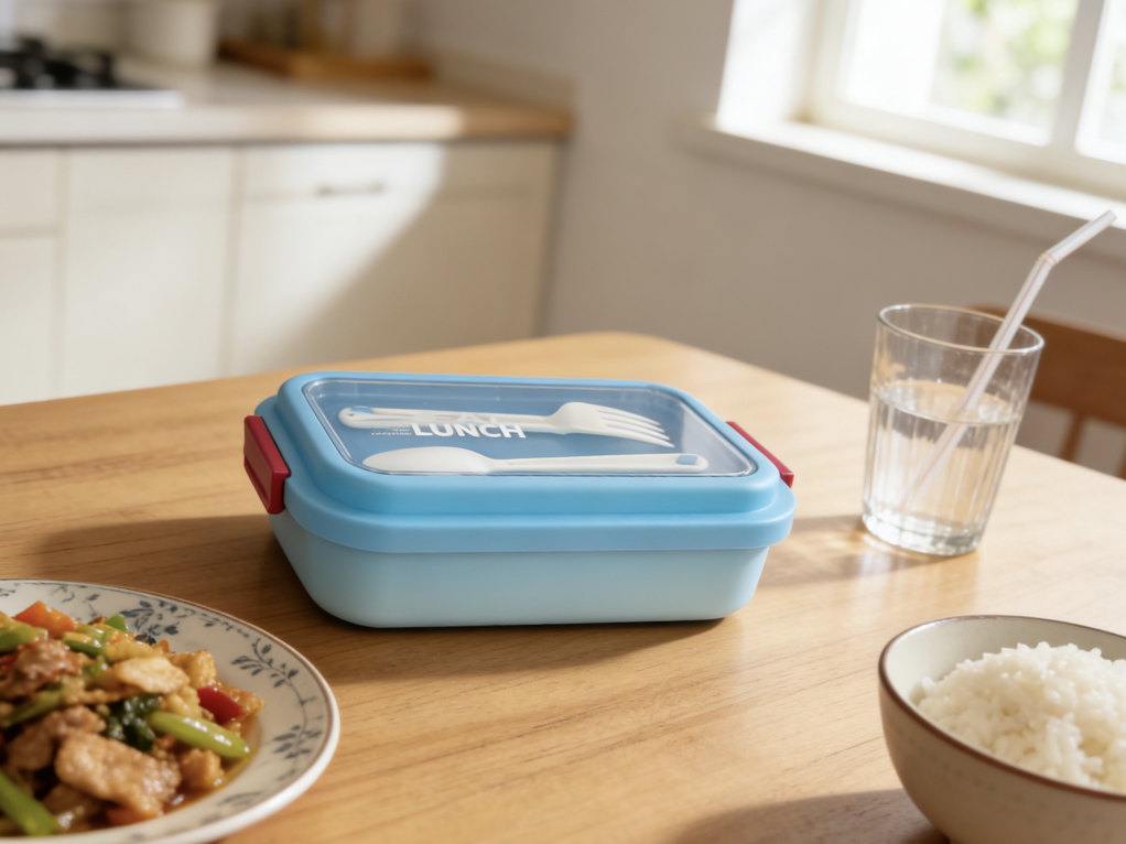 A 750ml large-capacity, stackable pp Japanese-style bento box for household sealed and leak-proof kitchen storage Item Picture