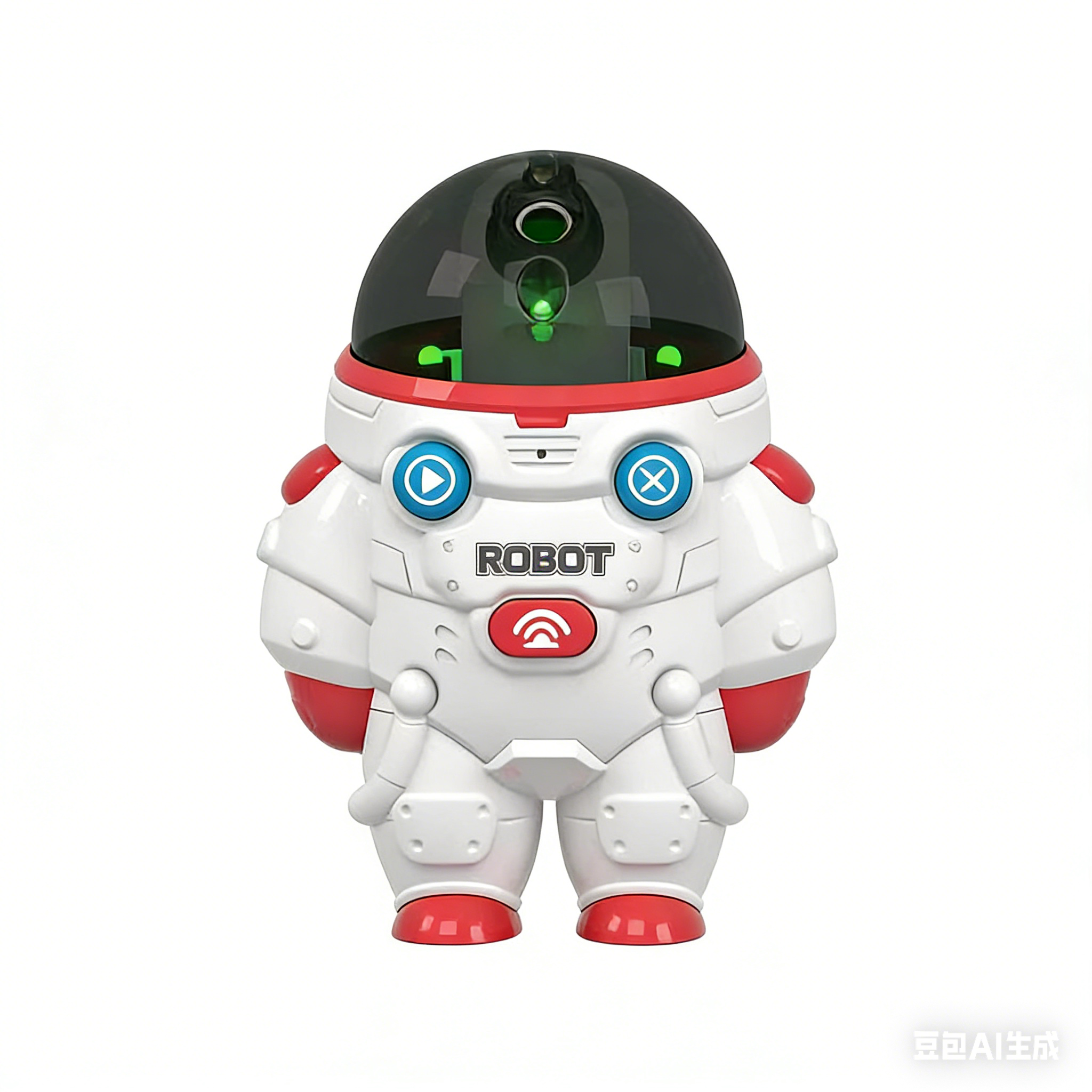 小商王1103A电动立体宇航员灯光泡泡机一键出泡，带音乐（无需手按）并联机器人工业级高速精准抓取设备