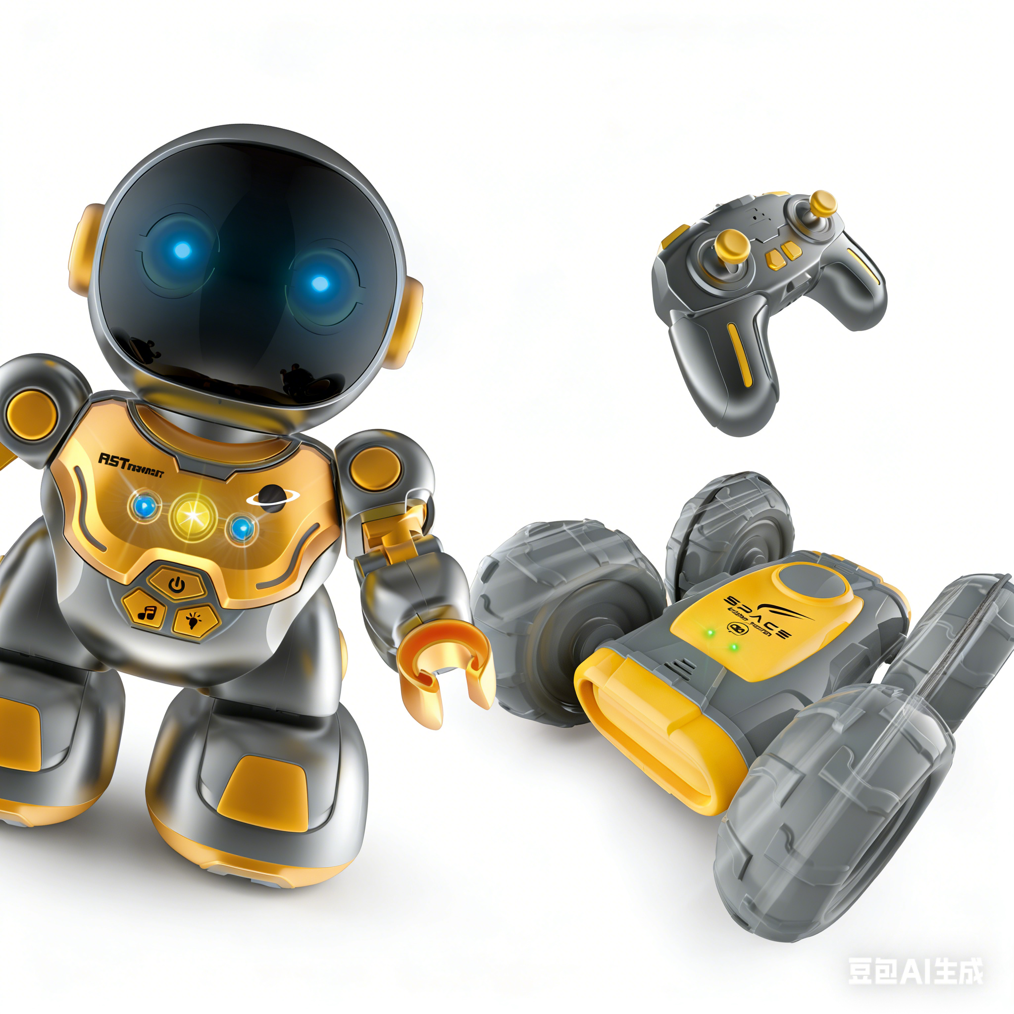 Xiaoshangwang 1508E Space Series 2-in-1 (Robot + Stunt Car) Robot toy, Intelligent Interactive Children's early Education and Intelligence doll, Gift for Boys and girls