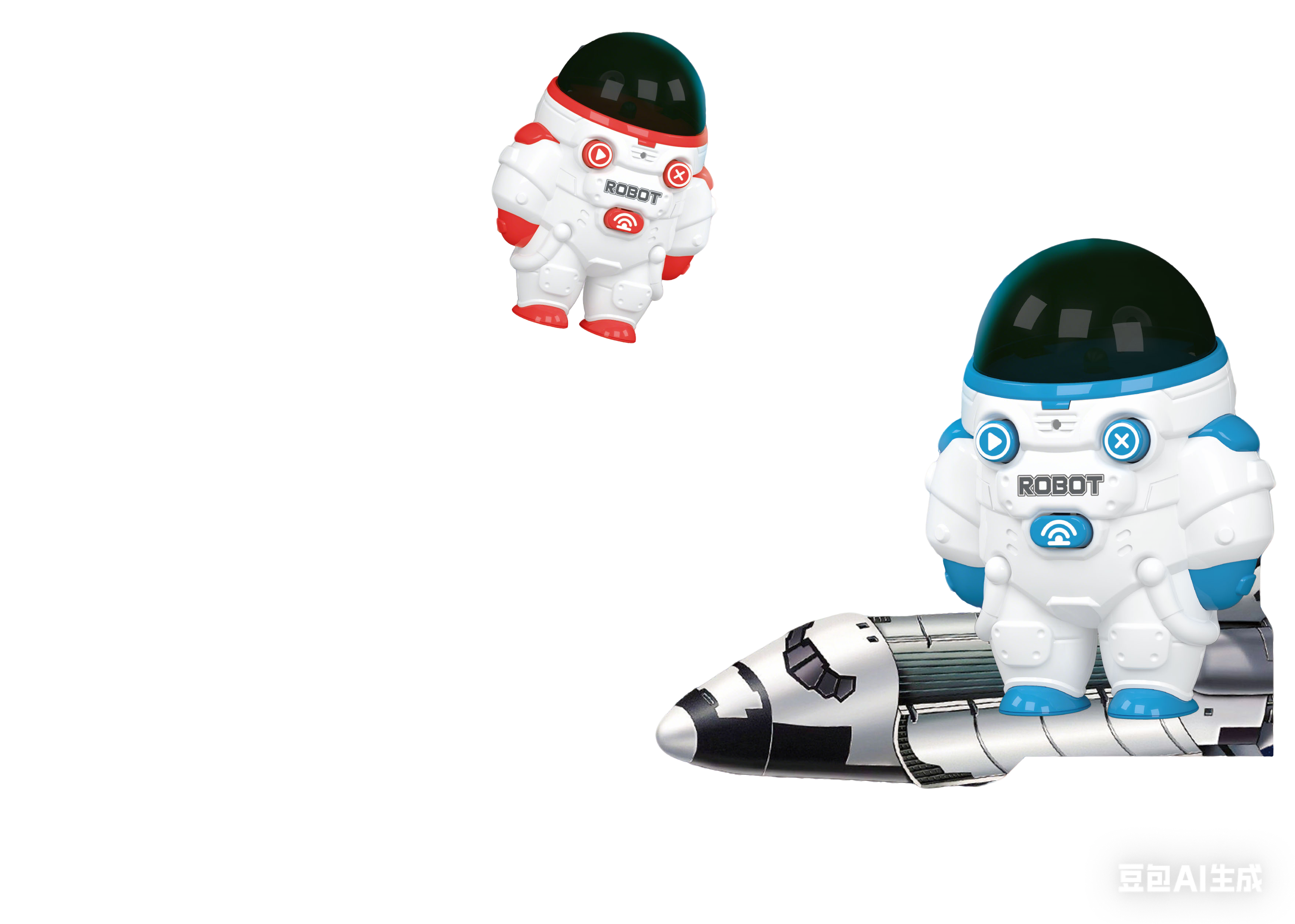 Xiaoshangwang 1605A Space Walkie-talkie (Rechargeable version) (One display box for every 6 boxes) Space wireless Walkie-talkie toy Astronaut Robot shaped walkie-talkie