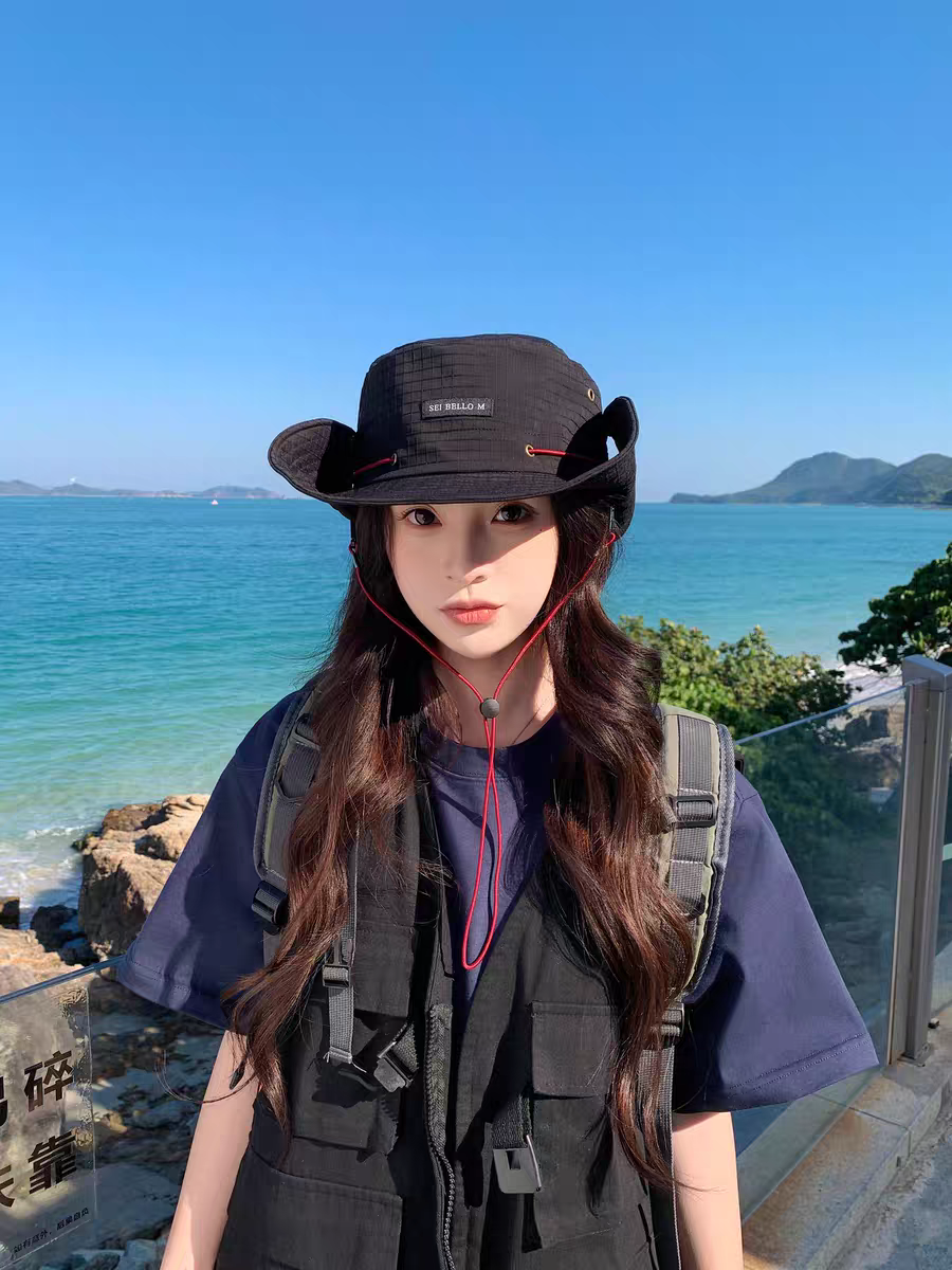 Solar-powered sunshade fan fishing cap fisherman's cap breathable UV protection outdoor sun protection fisherman's cap detail image 8