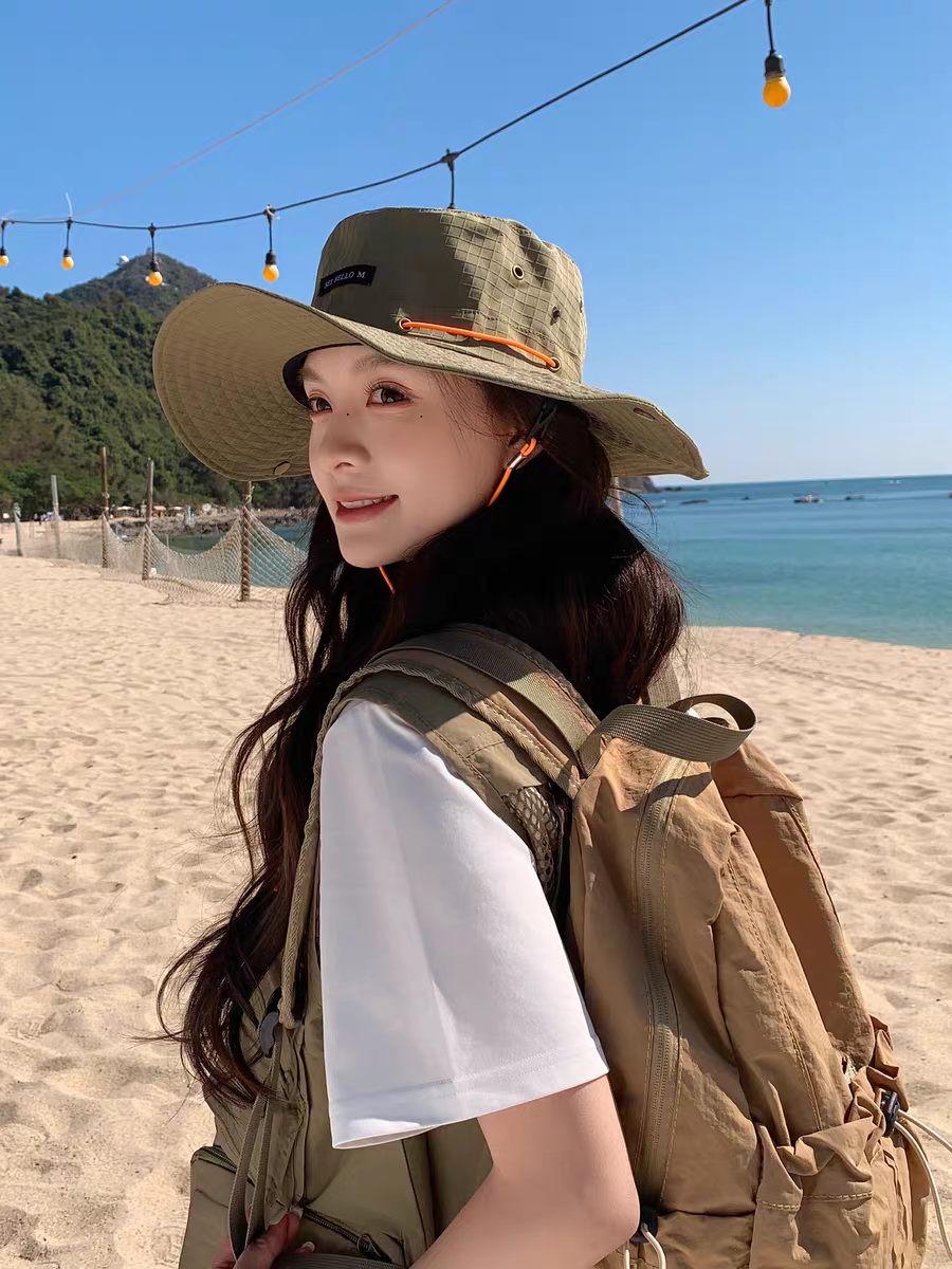 Solar-powered sunshade fan fishing cap fisherman's cap breathable UV protection outdoor sun protection fisherman's cap details Picture