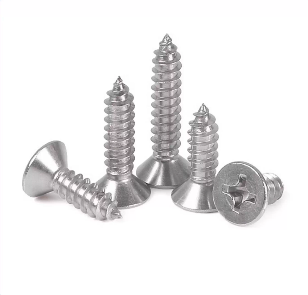 304不锈钢自攻螺丝十字沉头螺丝木螺钉加长平头螺丝钉M5