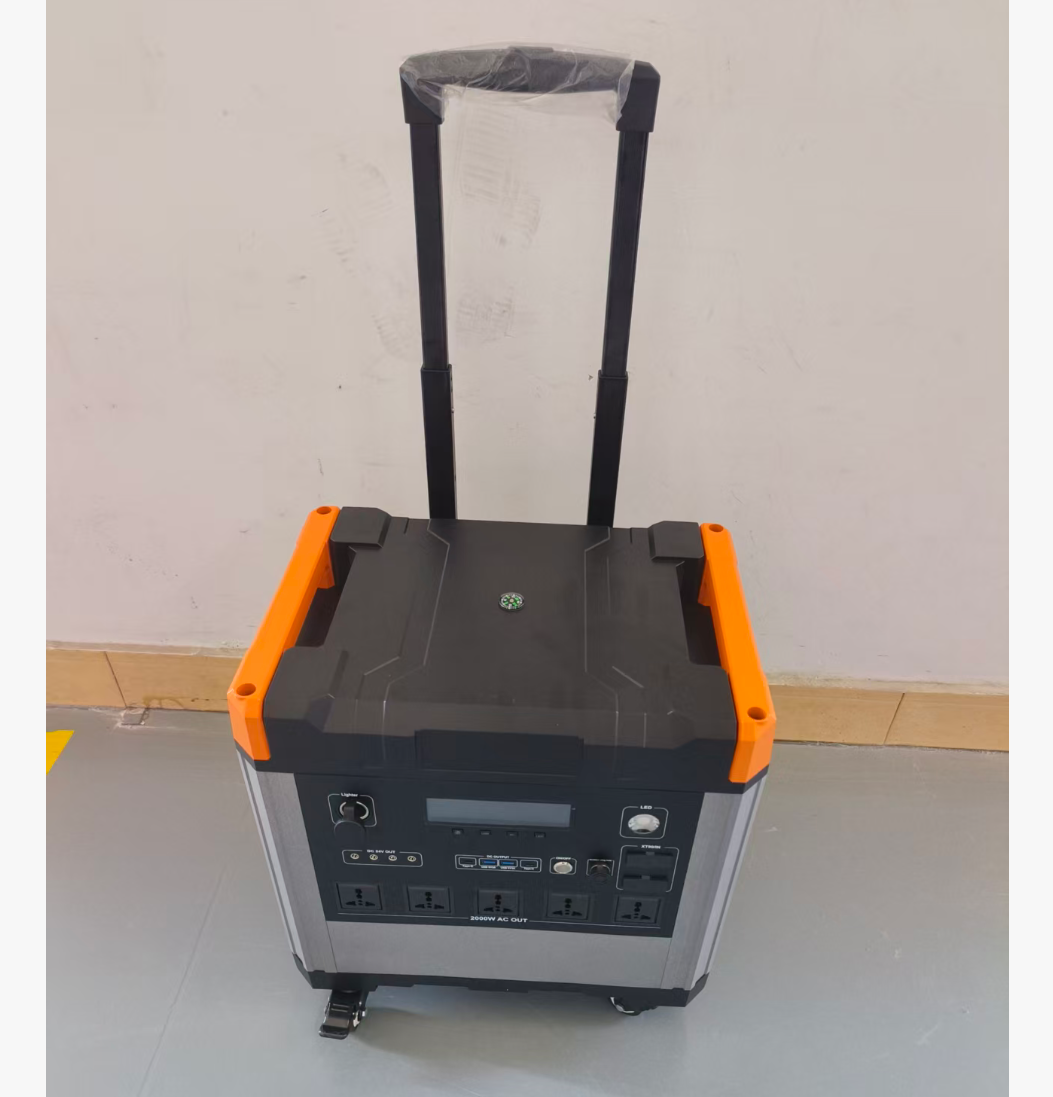 2000W portable energy storage power supply, 2.2-degree wheeled outdoor emergency backup power supply, camping, street vending and self-driving magic tool, new energy pic 2