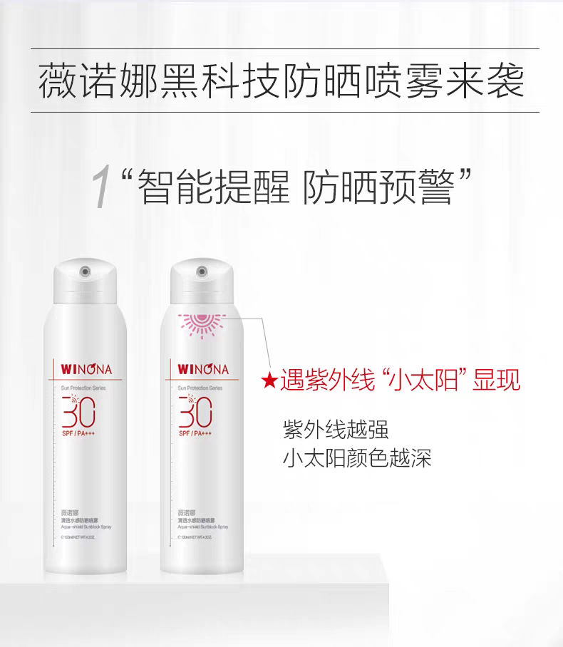 Winona Clear and Hydrating Sunscreen Spray 120ml, Waterproof, sweat-proof and quick-drying for sensitive skin detail image 4
