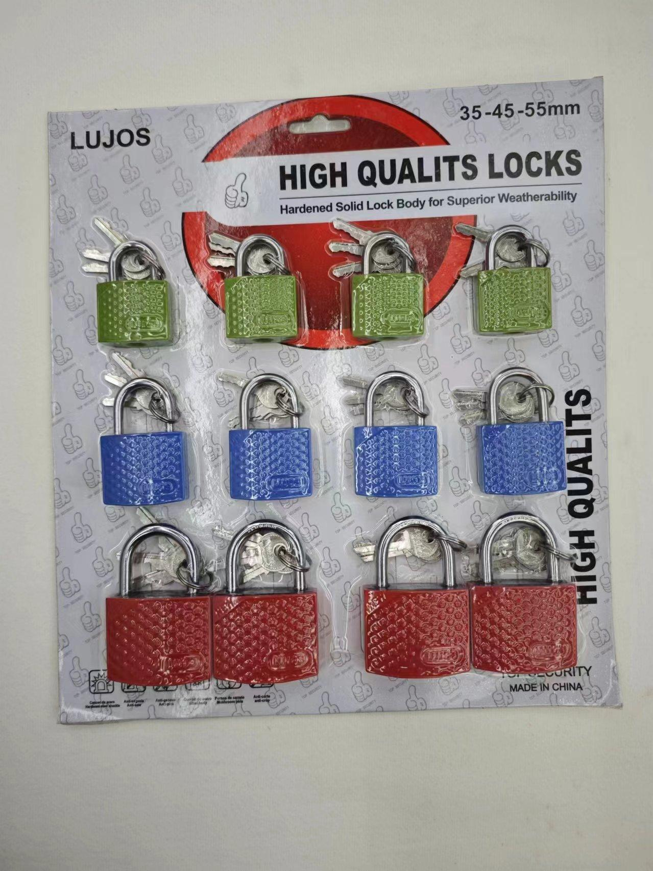 铜锁挂锁箱包拉链拉尾绳防撬耐用安全锁具卡锁彩色挂锁大门厂家