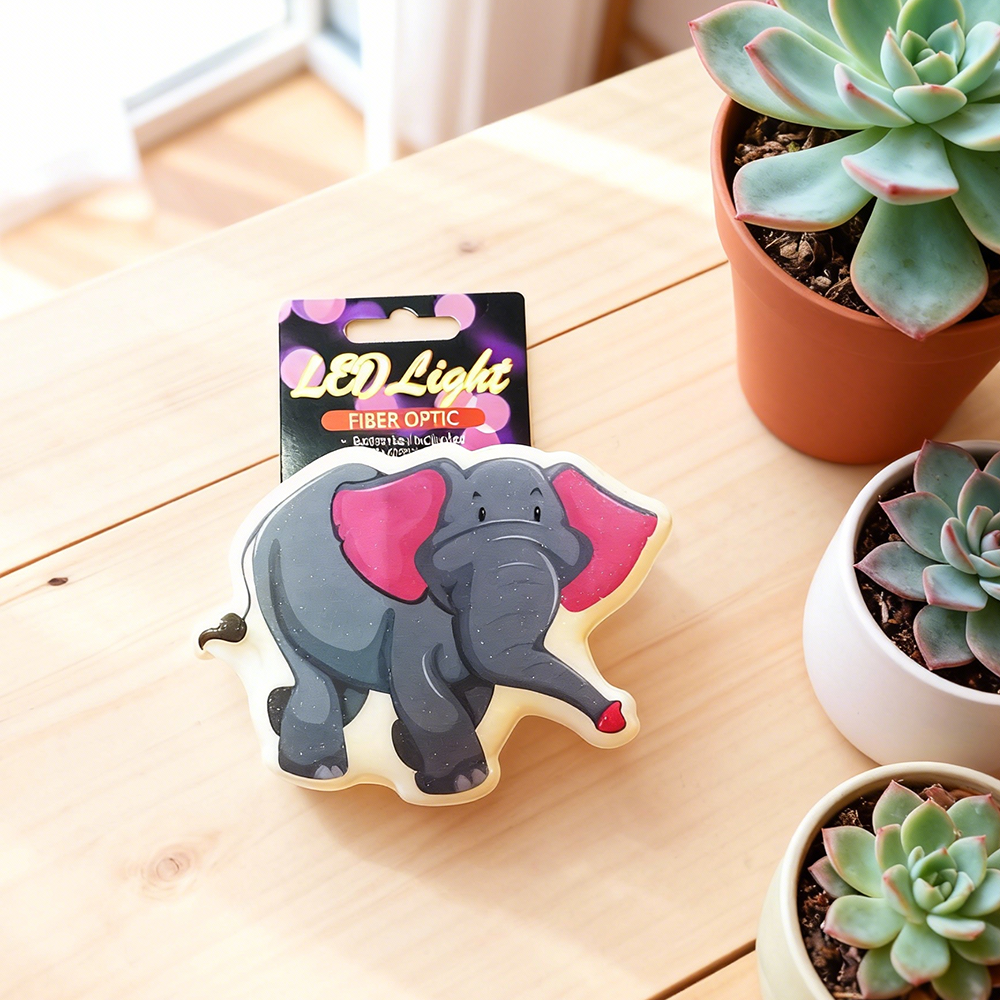 发光动物墙贴 3D 大象小狗小猫钮扣电子带不干胶  源头工厂直销