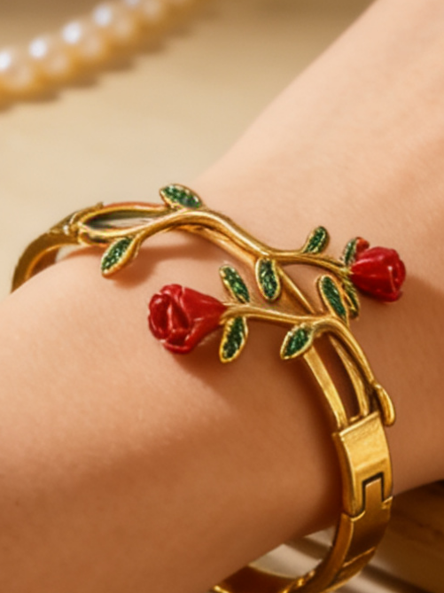 钛钢高级感轻奢18K金手镯女款时尚饰品