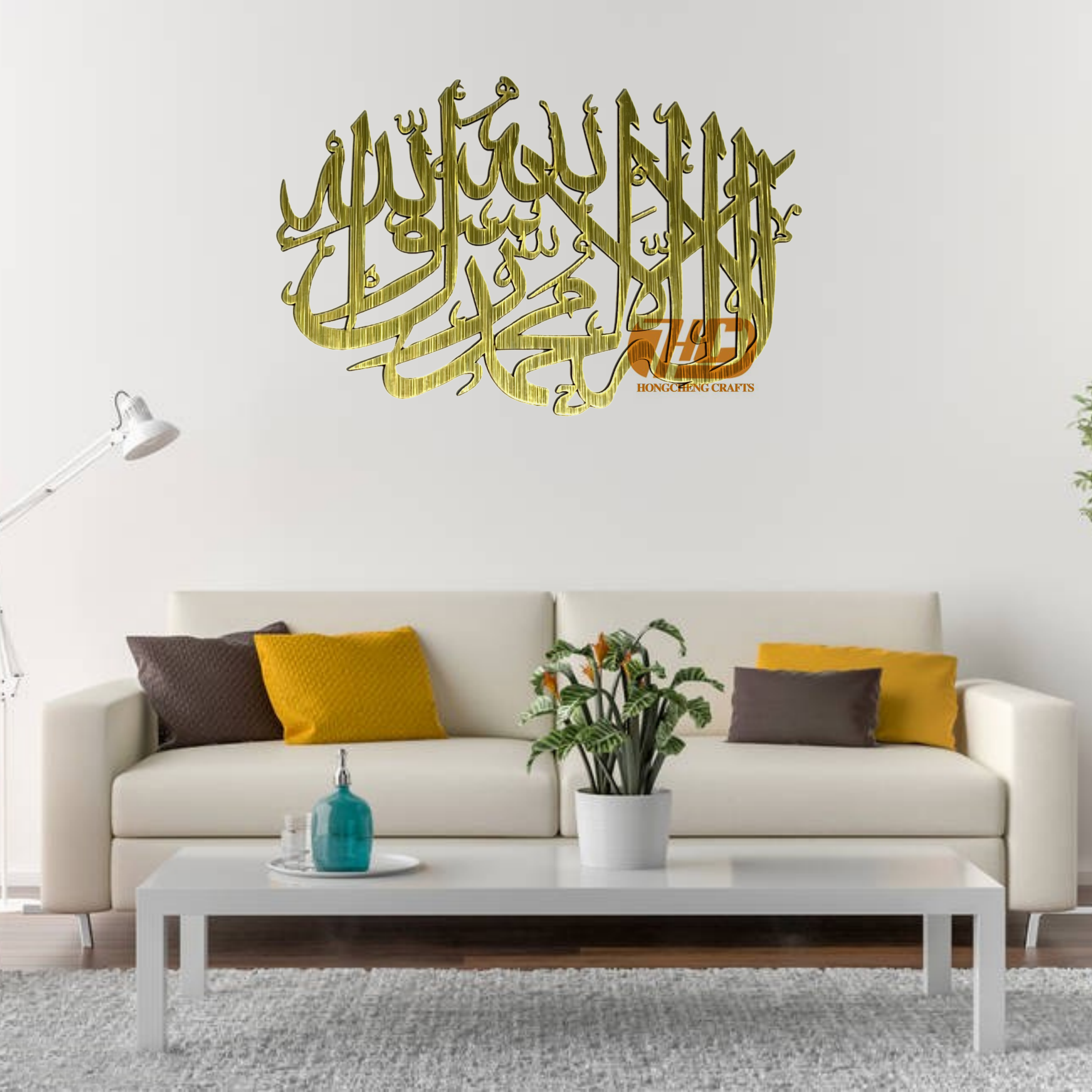阿拉伯书法墙饰艺术装饰画客厅墙面挂饰简约风格白底实物图