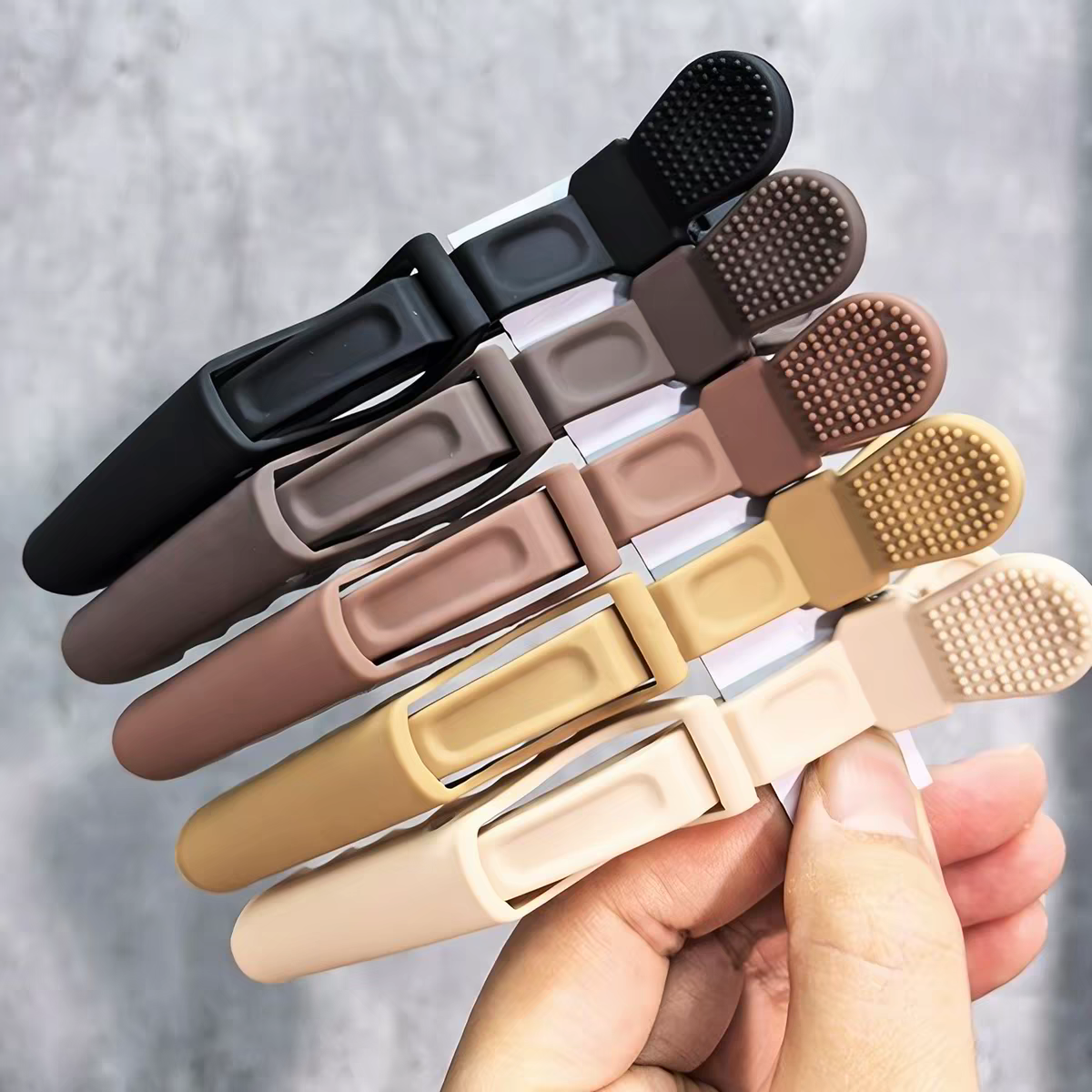 美发无痕发夹刘海鸭嘴鳄鱼发卡侧边定位夹理发化妆师专用头发夹细节图