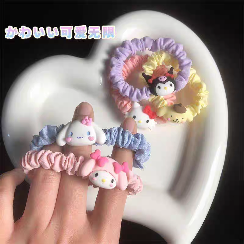 Cute osmanthus dog Melody KT cat hair band Sweet and girlish heart hair rope Internet celebrity ins leather band hair rope Small intestine circle Yifan Accessories 02