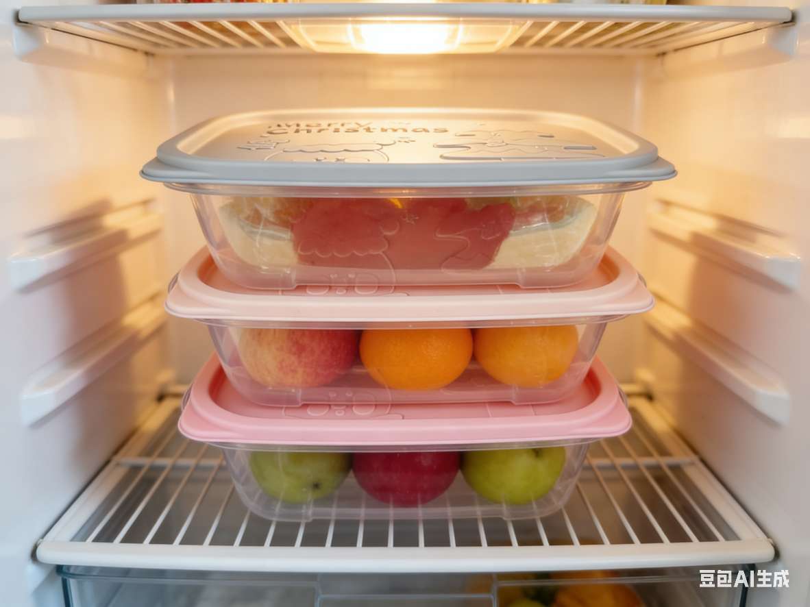 Food storage box, lunch box, storage box, daily necessities three-piece set, 1.1L rectangular, 21*14.3*8cm refrigerator box, packaging box detail image 6