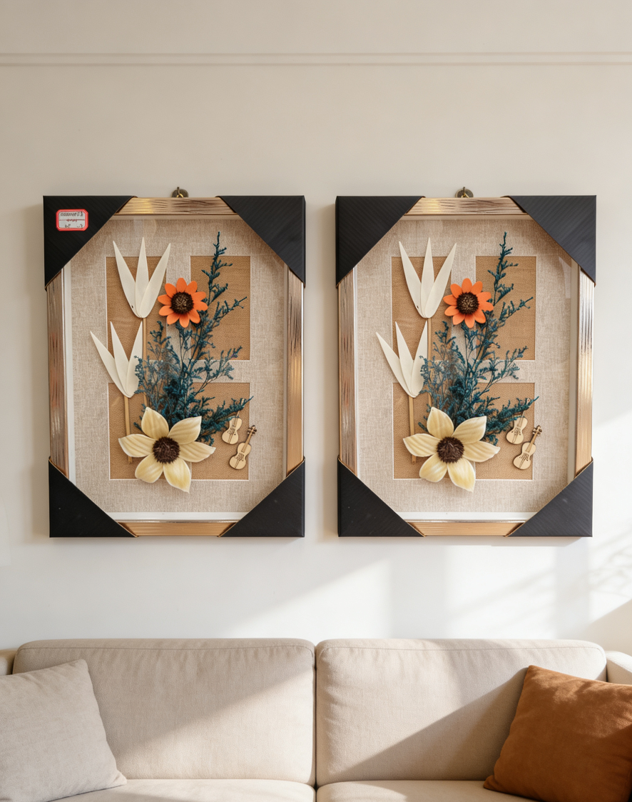 宋锦浮雕描金靠山图装饰画五区壁画卧室挂画工艺画装饰画详情图4