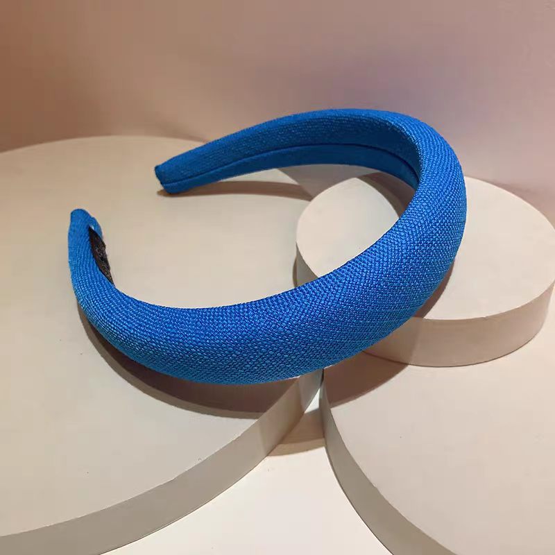 2026 new retro style, cotton and linen texture, fresh spring and summer colors, versatile basic sponge high top for casual outing hair band detail image 8