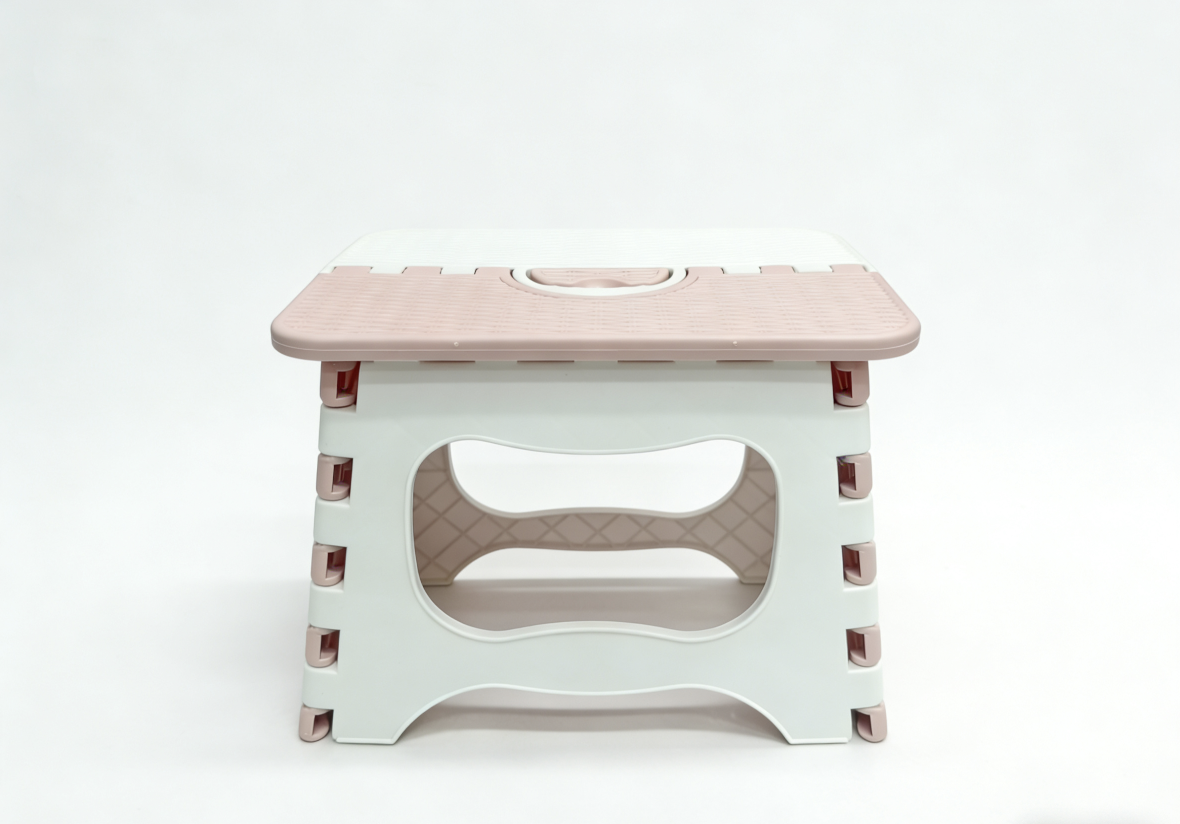 Household folding stool, thickened mobile daily necessities, home daily necessities, baby study stool, climbing stool, 27.2*20.8*25cm details Picture