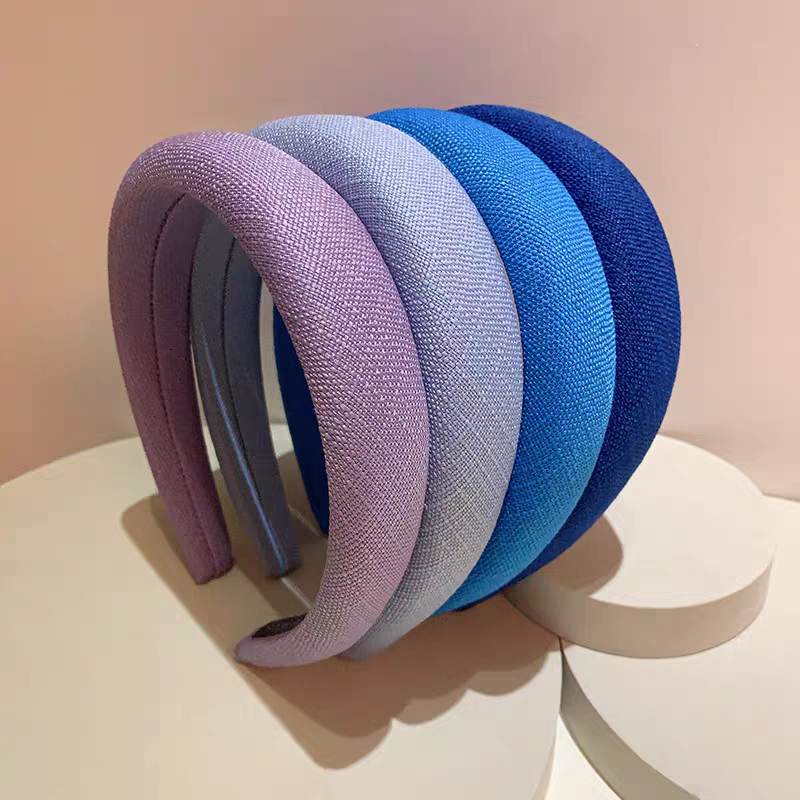 2026 new retro style, cotton and linen texture, fresh spring and summer colors, versatile basic sponge high top for casual outing hair band Specification image