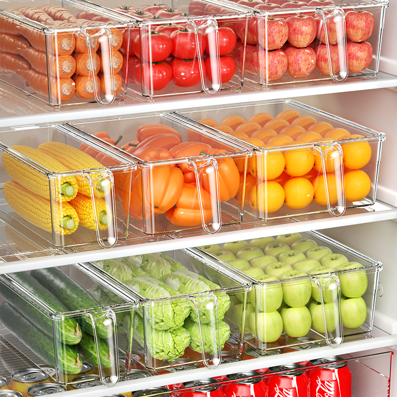 冰箱收纳盒保鲜盒食品级食品收纳整理神器冷冻储物盒整理盒抽屉详情图2